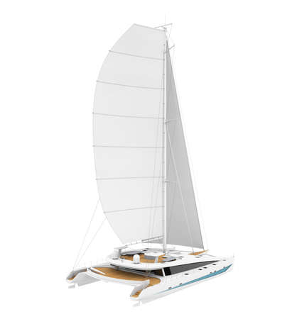 Catamaran Boat Isolatedの写真素材