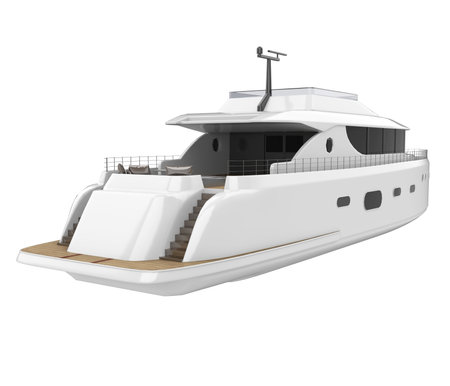 Pleasure Yacht Isolatedの写真素材
