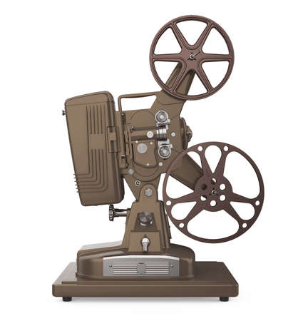 Old Cinema Projector Isolatedの写真素材