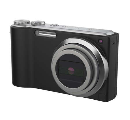 Digital Compact Camera Isolatedの写真素材