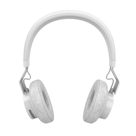 White Headphones Isolatedの写真素材