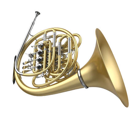 French Horn Isolatedの写真素材