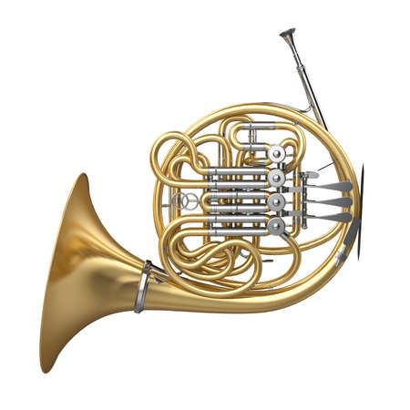 French Horn Isolatedの写真素材