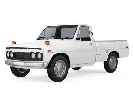 Vintage Pickup Truck Isolatedの写真素材