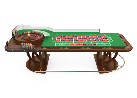 Casino Roulette Wheel Isolatedの写真素材