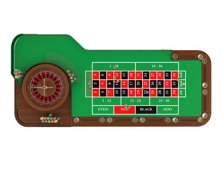 Casino Roulette Wheel Isolatedの写真素材