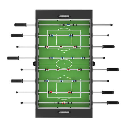 Foosball Soccer Table Game Isolatedの写真素材