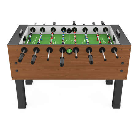 Foosball Soccer Table Game Isolatedの写真素材