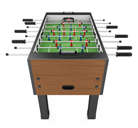 Foosball Soccer Table Game Isolatedの写真素材