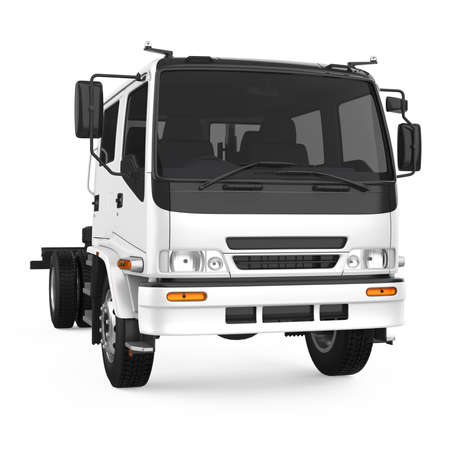 Semi-trailer Truck Isolatedの写真素材