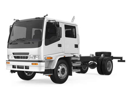 Semi-trailer Truck Isolatedの写真素材