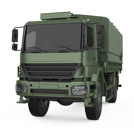 Military Truck Isolatedの写真素材