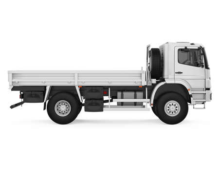 Flatbed Truck Isolatedの写真素材