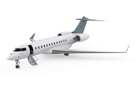 Private Jet Airplane Isolatedの写真素材