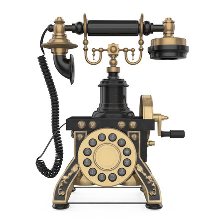 Vintage Telephone Isolatedの写真素材