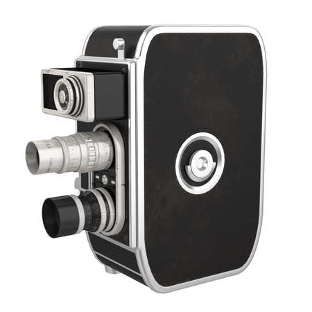 Vintage Movie Camera Isolatedの写真素材
