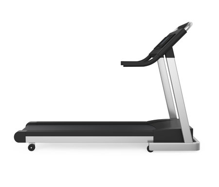 Treadmill isolated on white backgroundの写真素材