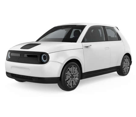Electric Car Vehicle Isolatedの写真素材