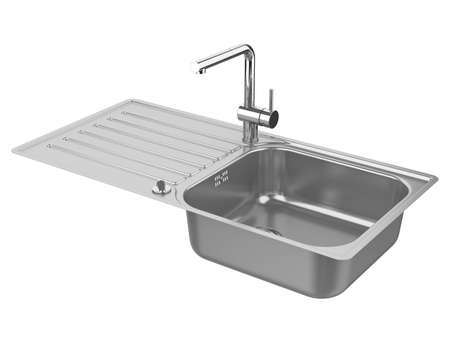 Kitchen Sink with Tap Isolatedの写真素材