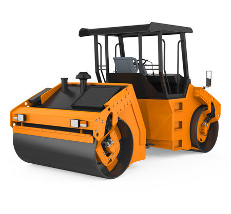 Road Roller Isolatedの写真素材