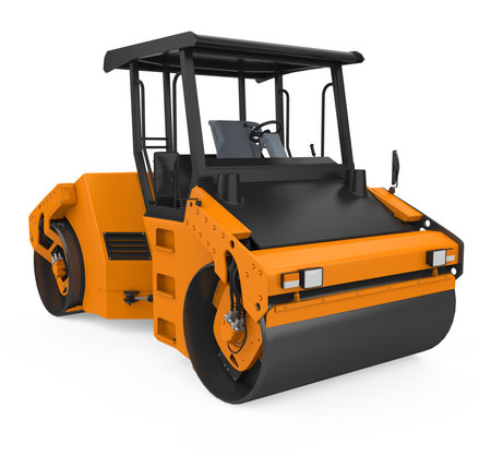 Road Roller Isolatedの写真素材