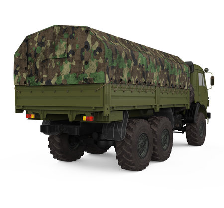 Military Truck Isolatedの写真素材