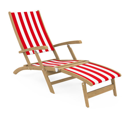 Wooden Beach Chair Isolatedの写真素材