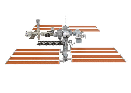 International Space Station Isolatedの写真素材
