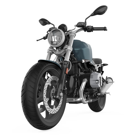 Motorcycle isolated on white backgroundの写真素材