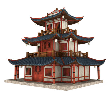 Pagoda Tower Isolatedの写真素材