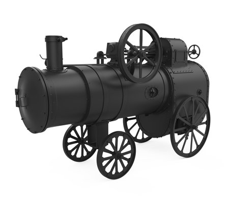Portable Steam Engine Isolatedの写真素材