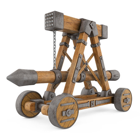 Medieval Battering Ram Isolatedの写真素材