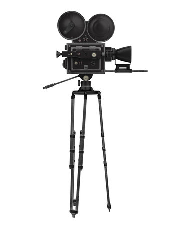 Vintage Movie Camera Isolatedの写真素材