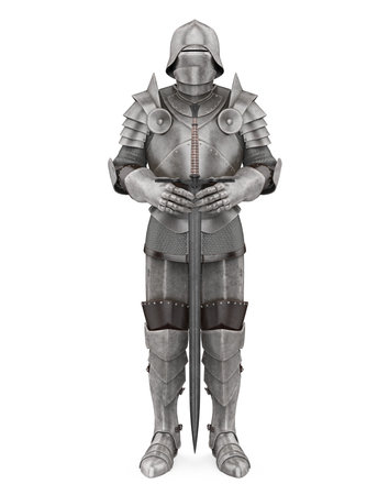 Medieval Knight Armor Isolatedの写真素材