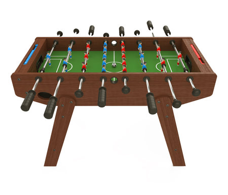 Foosball Soccer Table Game Isolatedの写真素材