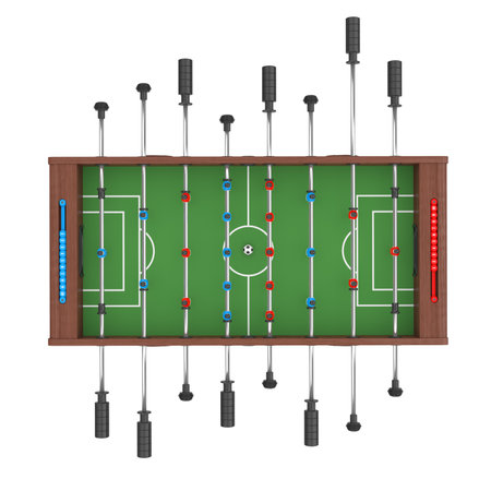 Foosball Soccer Table Game Isolatedの写真素材