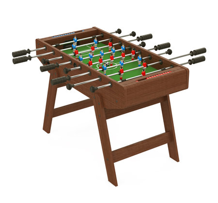 Foosball Soccer Table Game Isolatedの写真素材
