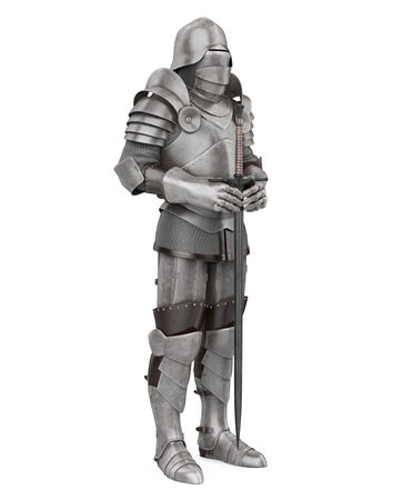 Medieval Knight Armor Isolatedの写真素材