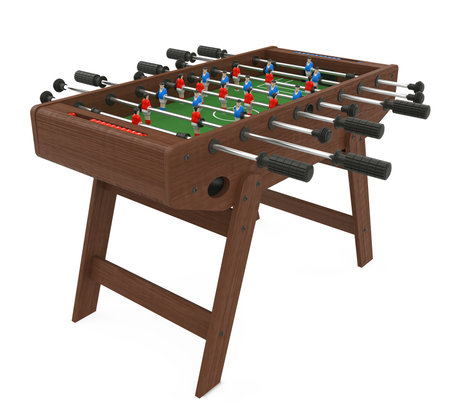Foosball Soccer Table Game Isolatedの写真素材