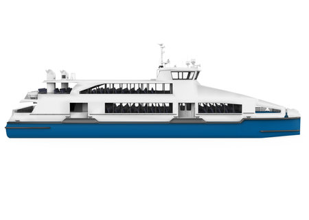 Passenger Ferry Boat Isolatedの写真素材