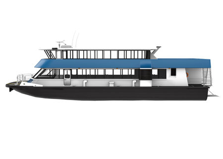 Passenger Ferry Boat Isolatedの写真素材