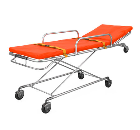Hospital Stretcher Trolley Isolatedの写真素材