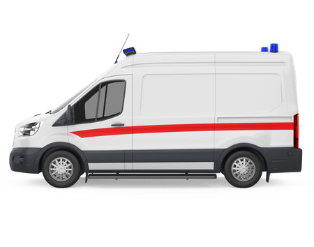 Ambulance Car Isolatedの写真素材