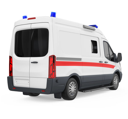 Ambulance Car Isolatedの写真素材