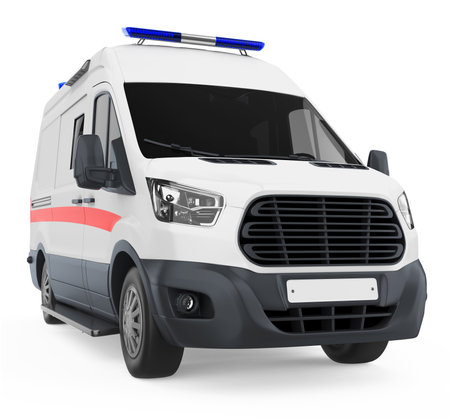Ambulance Car Isolatedの写真素材