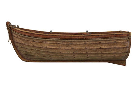 Wooden Boat Isolatedの写真素材