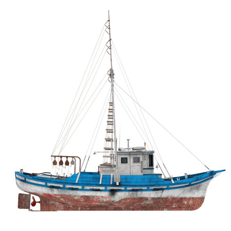 Fishing Ship Isolatedの写真素材