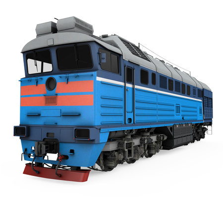 Diesel Locomotive Train Isolatedの写真素材