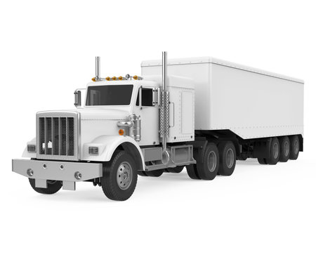 Trailer Truck Isolatedの写真素材