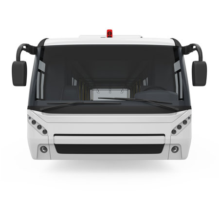 Airport Shuttle Bus Isolatedの写真素材